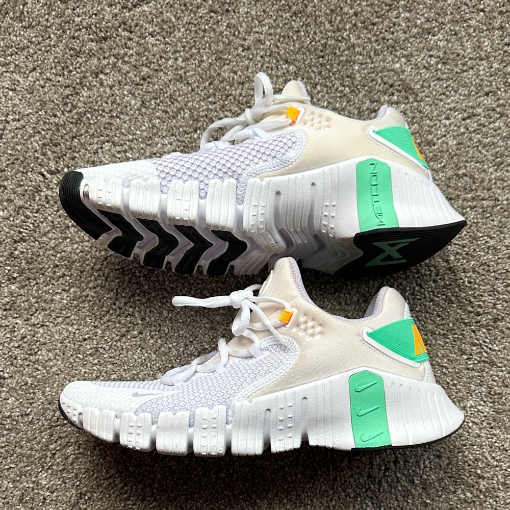 Nike White and Orange Athletic Sneakers - Picture 2 of 5